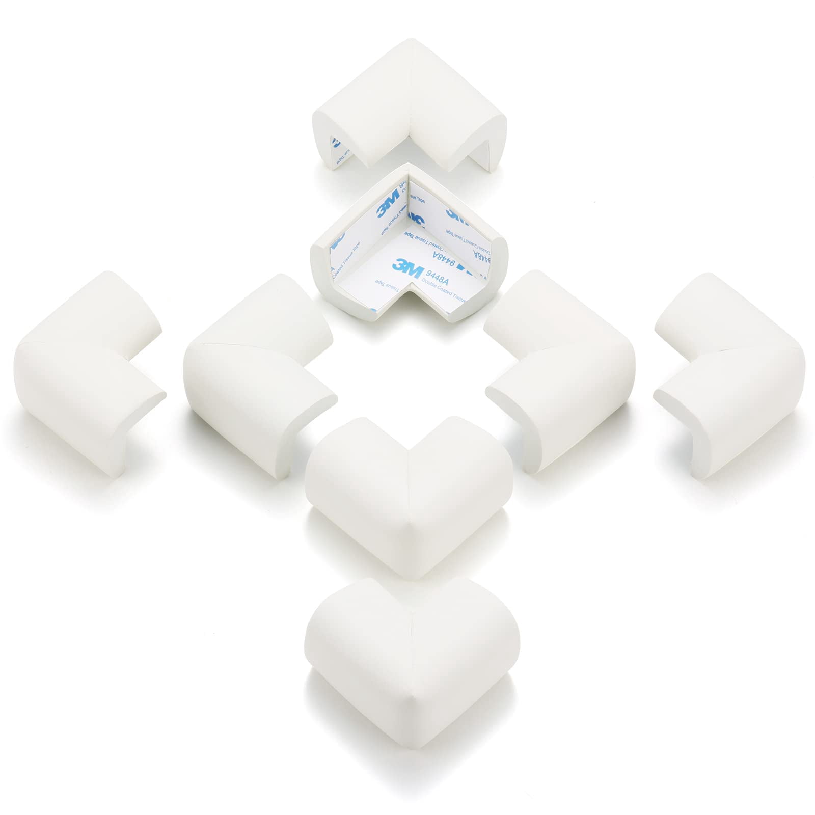8 Pack Clear Corner Protectors for Baby Safety, Furniture Edge Guards, Baby Proofing Bumpers for Tables and Sharp Corners, L Shape Safety Covers
