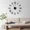black, variant on 3D Acrylic Digital Wall Clock Roman Numerals Design Mirror Wall Clock Fashion Large Round Wall Clock DIY Self Adhesive Clocks