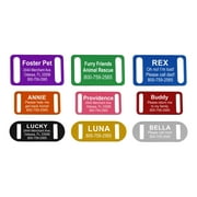 Slide-On Pet ID Tag | Collar Tag | 3 Sizes & 9 Colors to Choose From - Large - SILVER
