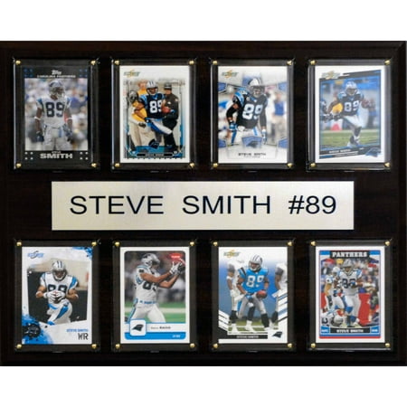 Steve Largent Nfl - C&I Collectables NFL 12x15 Steve Smith Carolina Panthers 8-Card Plaque