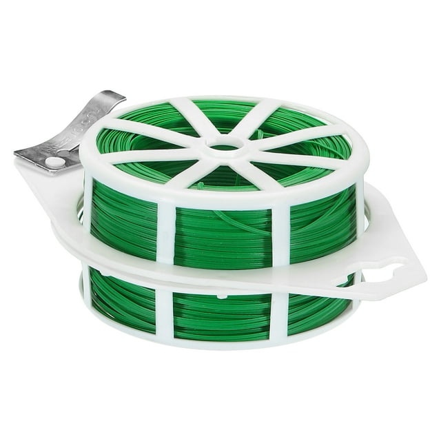 Unique Bargains Attaches Torsadées Réutilisables en PE 492 Pieds/150m pour Jardinage, Vert