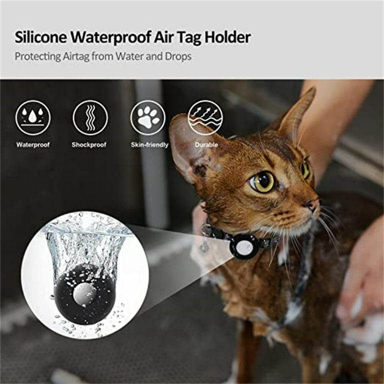 Airtag Cat Collar with Breakaway Bell, Reflective Adjustable Strap with Air Tag Case for Cat Kitten Airtag Cat Collar with Breakaway Bell, Reflective Adjustable Strap with Air Tag Case for Cat Kitten