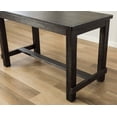 thumbnail image 4 of Roundhill Furniture Leviton Antique Black Finished Wood 5-Piece Counter Height Dining Set, Blue, 4 of 9