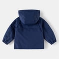 thumbnail image 6 of MexChoioe Kids Full Zip and Snap Button Hooded Rain Jacket Long Sleeve with Utility Pockets Water Resistant Holiday Outdoor Playwear Windbreaker for Boys, 6 of 7