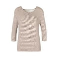 thumbnail image 3 of LASCANA Women's Printed 3/4 Sleeve Top Buttons, 3 of 5