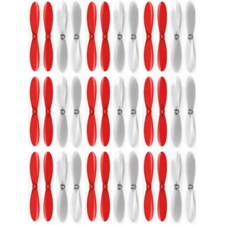 HobbyFlip Red Clear Propeller Blades Props Propellers Transparent Compatible with JJRC 1000A 9 Pack