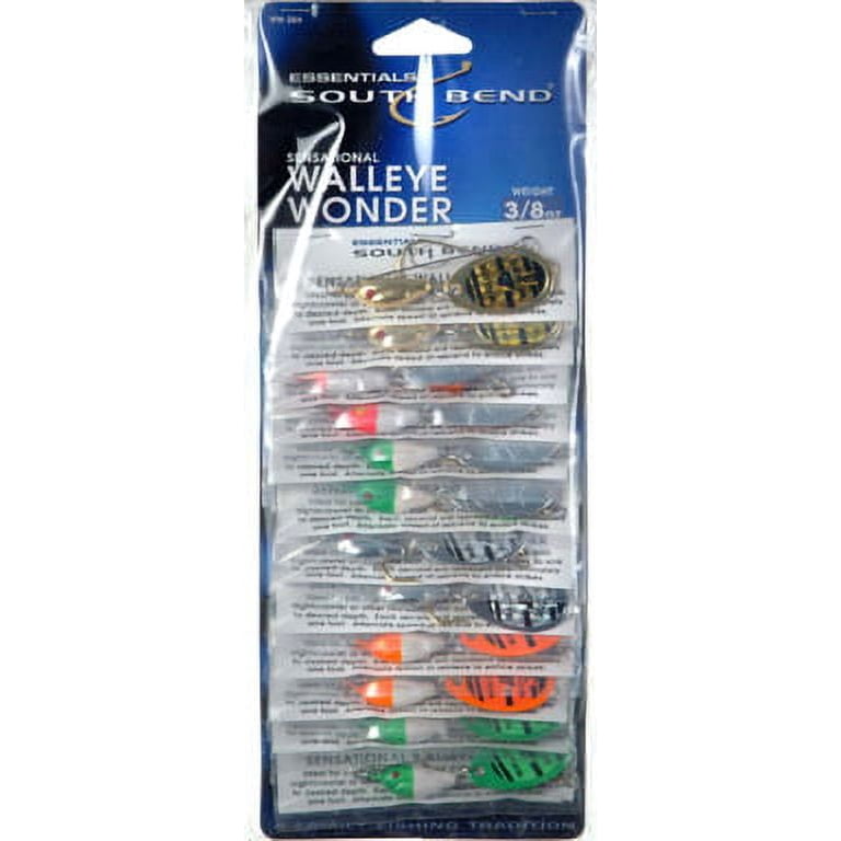 South Bend Walleye Wonder Freshwater Fishing Spinner Lure Set, Assorted  Colors, 3/8 oz., Spinnerbaits 