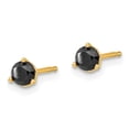 thumbnail image 2 of Finest Gold 14K Yellow Gold 0.50CT Black Diamond Stud Earrings, 2 of 4