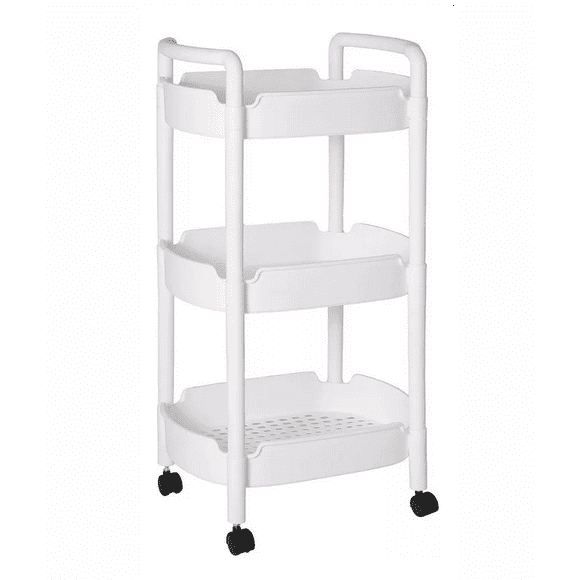 Carrito Organizador Multiusos 3 Niveles Plástico Blanco