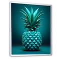 thumbnail image 2 of Designart "Illusory Isometric Pineapple Fruit" Pineapples Floater Framed Wall Art Prints, 2 of 5