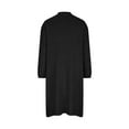 thumbnail image 6 of Olyvenn Stylish Women's Long Sleeve Open Front Chunky Cable Knitted Long Cardigan Sweater with Pockets Black 12, 6 of 6