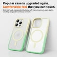 thumbnail image 4 of Allytechgroup Magsafe Competible Phone Case for Apple iPhone 15 Pro Max, with Screen Protector Transparent Matte Back Cover Anti-Scratch Slim Shockproof Case for Women Men, Green, 4 of 7