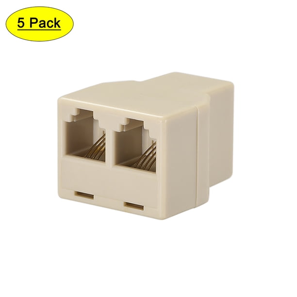 Copper Rj11 Modular Unique Bargains RJ11 Adapter 1 to 2 Female Telephone Inline Coupler ...