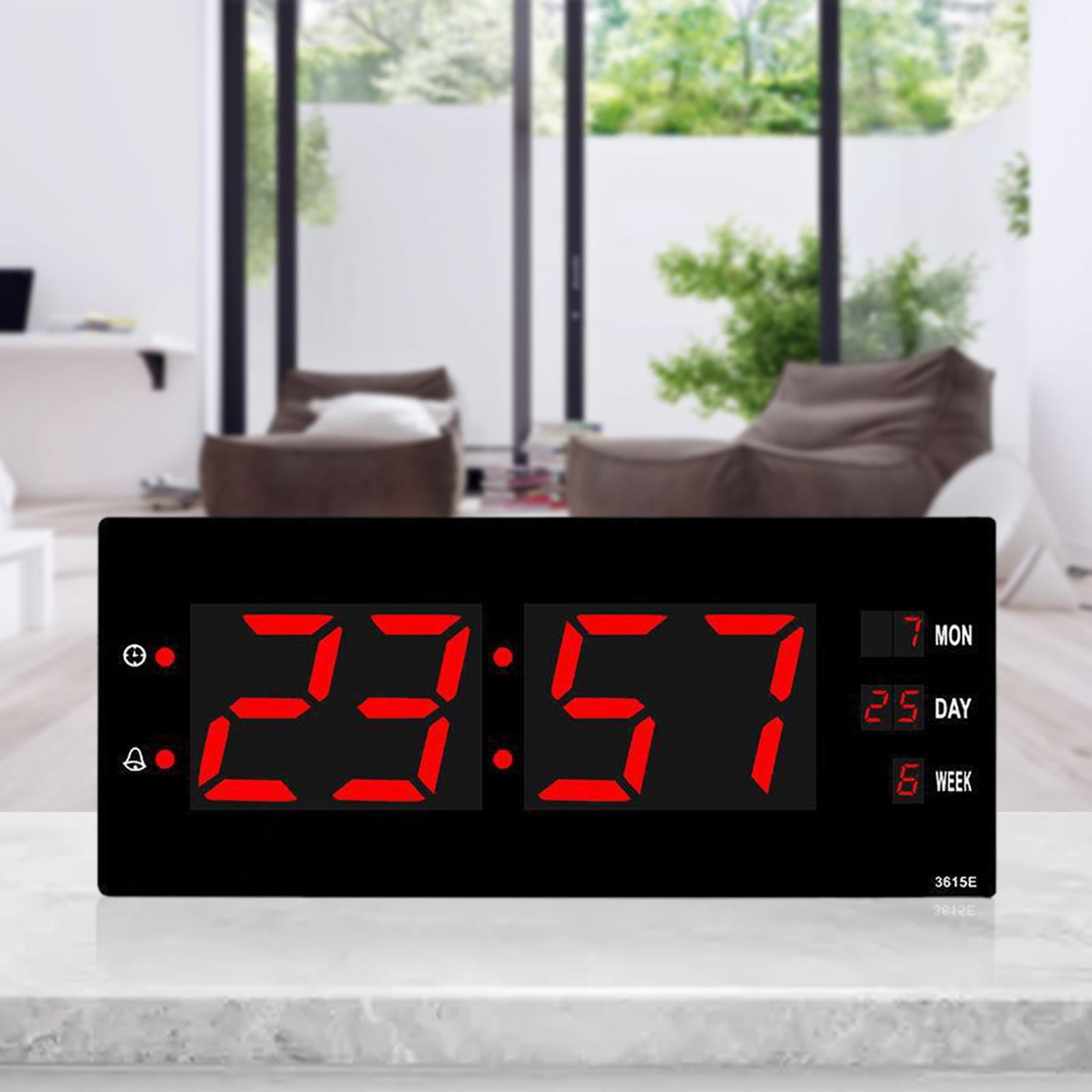 Axioma Large Display 13" Digital LED Wall Clock Wall Mountable Desk & Wall Calendar Day Timer with Calendar for Home Decor School Gym