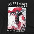 thumbnail image 2 of Superman Superman for President Women's T Shirt, Black, X-Large, 2 of 6