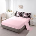 thumbnail image 5 of Manfei Personalized Initial T Bedding Comforter Set 7 Pieces for Preppy Child,Dreamy Princess Full Bedding Set Lightweight,Pink Ribbon Bow Knot Fitted Sheet Flat Sheet,Luxury Bedroom Decor, 5 of 8