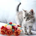 thumbnail image 4 of 15 juguetes con pompones para gatitos, pelota de descompresión para gatos, pelota de peluche para masticar., 4 of 5