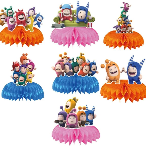 oddbods Honeycomb Centerpieces Table Toppers Decorations for Birthday Party Decor Supplies