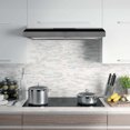 thumbnail image 3 of 30 inch Under Cabinet Range Hood Stainless Steel Black Kitchen 230 Cfm Vent with LED Light Carbon Filter, 3 of 9