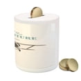 thumbnail image 3 of Adventure Piggy Bank, Let the Adventure Begin Inscription and Biplane Tropical Summer Vacation, Ceramic Coin Bank Money Box for Cash Saving, 3.6" X 3.2", Cream Turquoise Tan, by Ambesonne, 3 of 4