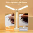 thumbnail image 4 of Lámpara de escritorio con protección ocular de dos cabezales, lámpara de mesa de noche recargable por USB con Control táctil para el dormitorio, 4 of 8