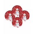 thumbnail image 7 of 13 Inch Round Placemats Set of 4, Red Snowman Christmas Non Slip Heat Insulation PP Table Mats, Xmas Balls Snowflake Washable Place Mats for Kitchen Dining Party Table Decor, 7 of 7