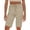 Khaki*Mothers Day Gift Idea, variant on Kinrui Bermuda Shorts for Women Knee Length Casual Summer Mid Rise Cargo Pockets Elastic Waist 11 Inch Inseam Long Chino Shorts Khaki XL