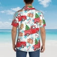 thumbnail image 6 of Goofa Watercolor Red Truck And Fir Tree Hawaiian Shirt for Men, Unisex Summer Beach Casual Short Sleeve Button Down Shirts,Aloha Tropical Floral print shirt-, 6 of 9