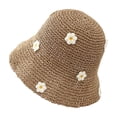 thumbnail image 1 of Sombreros de moda para mujer, bonitos sombreros plegables con flores para el sol, sombreros de pescador para playa, sombreros de poliéster para mujer., 1 of 3