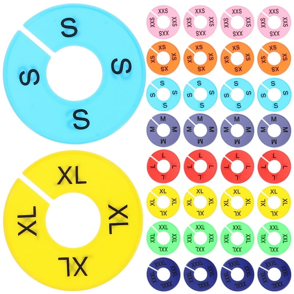 LYTMENT Colored Plastic Closet Dividers for Hanging Clothes, Reusable Round Wardrobe Hanger Tags and Clothing Rack Separators