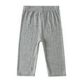 thumbnail image 2 of ZHOGXU Toddler Kids Girls Capri Leggings Elastic Waisted Solid Color Comfortable Stretchy Slim Fit Shorts For Casual Daily Wear,Grey,10-12 Years, 2 of 6