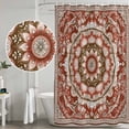 thumbnail image 4 of Boho Retro Shower Curtain Set with Hooks, Ethnic Tribal Floral Pattern Waterproof Fabric Bathroom Curtains Decor Home Accessories,Stall 36 X 72 Inch, 4 of 9