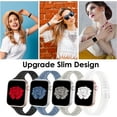 thumbnail image 2 of Bandiction Slim Lace Band Compatible With Apple Watch Bands for Women and Men, Silicone Wristbands Strap Replacement for iWatch Series SE/8/7/6/5/4/3/2/1 (3 Pack), 2 of 10