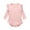 Pink, variant on Sngxgn Baby Ribbed Short Sleeve Bodysuit Neck Toddler Romper for All Seasons(Beige,80)