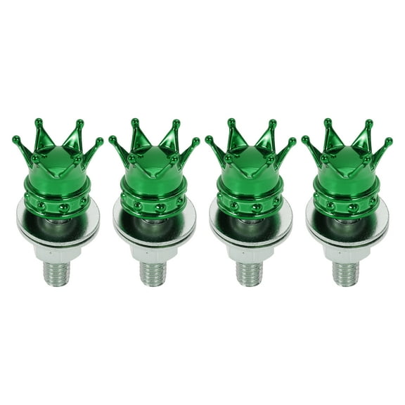 Unique Bargains Universal Motorcycle M6 License Plate Screws Cover 35mm Anti Theft License Plate Screw Frame Bolt Kit Aluminum Alloy Green 4 Pcs