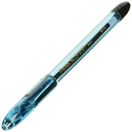 Stick Medium Point Pentel Razzle Dazzel™ R.S.V.P.® Ballpoint Pen, Medium Point, Blue Barrel, Black Ink (PENBK91RDCA) Category: Ballpoint Stick Pens ()