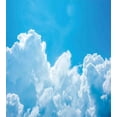 thumbnail image 3 of Clouds Duvet Cover Set, Crystal Clouds in the Sky Heavenly Life Hope Surface of Planetary Body Image, Decorative 3 Piece Bedding Set with 2 Pillow Shams, Queen Size, Blue White, by Ambesonne, 3 of 3