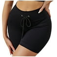 thumbnail image 1 of Birdeem Shorts pour Femmes Couleur Unie Décontractés Sport Taille Haute avec Cordon, 1 of 12