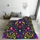 thumbnail image 5 of Fotbe Colorful Mexican Manta de Franela Acolchonada con Estampado, Súper Suave y Esponjosa, Extra Grande para Sofá, Cama, Uso Todo el Año-50"x40", 5 of 7