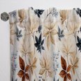 thumbnail image 3 of Designart "Leaves With A Vintage Twist I" Plants Blue, Beige Curtain 1 Panel, 3 of 6