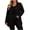 Black, variant on Plus Size Jackets for Women Collared Button Down Long Sleeve Tunic Shirt Soft Tops for Women Green XL