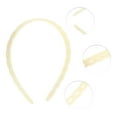 thumbnail image 2 of Unique Bargains 1 Pc Classic Elegant Frosted Chain Hairband for Women for Girls 5.51"x4.72" Beige, 2 of 4