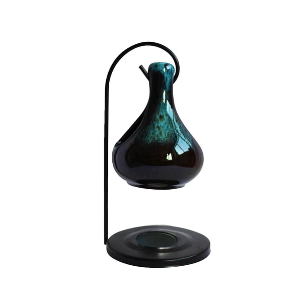 Quemador esencial de cerámica, portavelas, decoración de escritorio, regalo, horno difusor Azul