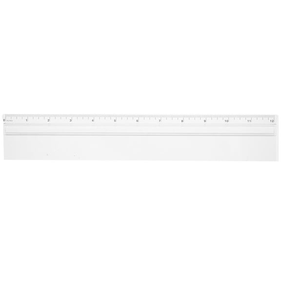 OUNONA Clear Straight Ruler with Built-in Magnifying Bar for Precise Measuring and Drafting