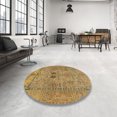 thumbnail image 4 of Ahgly Company Machine Washable Indoor Rectangle Abstract Gold Area Rugs, 6' x 9', 4 of 7