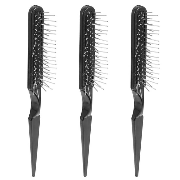 ifundom 3Pcs Detangling Brush with Wire Bristle and Rat Tail Handle for Wig Hair Care