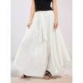 thumbnail image 4 of Osfvolr Women'S Elegant High Waist Casual Irregular Bohemian Maxi Dress with Pockets White S, 4 of 5