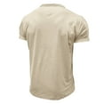 thumbnail image 4 of IYTR Solid Color Mens T Shirts Gym Workout Athletic Shirt Short Sleeve Sports Shirts Casual Summer Tee Shirt Tops Beige XXL, 4 of 4
