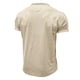 thumbnail image 4 of pstuiky camisetas de hombre, Camiseta de manga corta para hombre, estilo casual, lisa, con cuello redondo y botones camisetas de hombre m, 4 of 4
