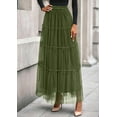 thumbnail image 4 of PRETTYGARDEN Women's Tulle Skirt Summer Flowy High Waisted A-Line Cute Fall Fairy Layered Mesh Maxi Long Skirts, 4 of 10